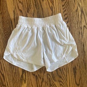 Track That High-Rise White Lululemon Shorts